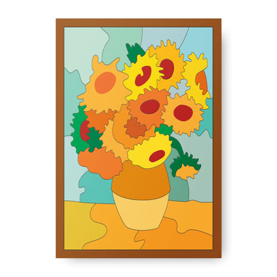 Wooden jigsaw puzzle Vincent Van Gogh Sunflowers