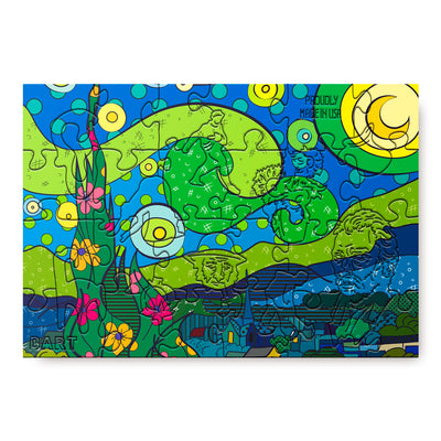 Wooden jigsaw puzzle Vincent Van Gogh Starry Night